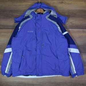 Columbia Insulated Winter Jacket Men's XL Blue Gray